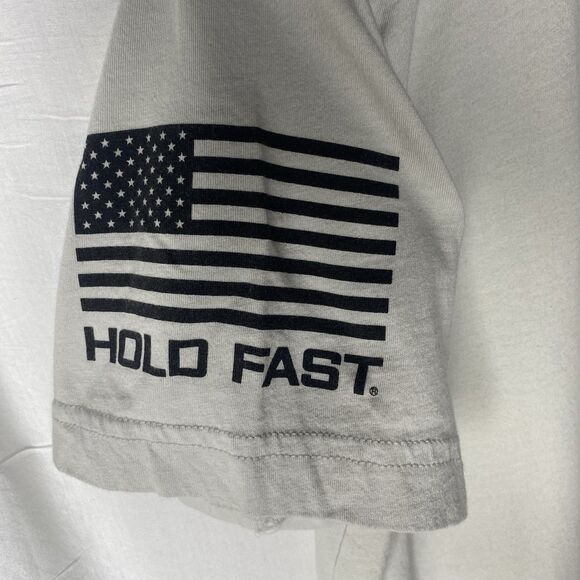 HOLD FAST T-Shirt We The People Constitution USA Flag Patriotic Mens M Gray - Picture 3 of 4
